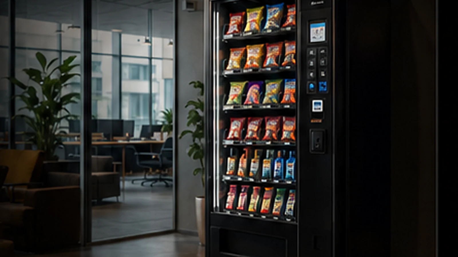 Snack automata irodában – hűtött üdítők és snackek a kollégáknak